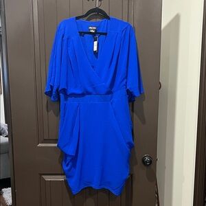 City Chic Royal Blue Asymmetrical Dress